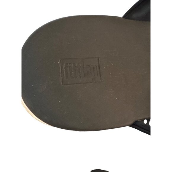 Fitflop Womens Heda Chain Toe Thong Flip Flops Black Sandals Size 11 - Picture 3 of 8